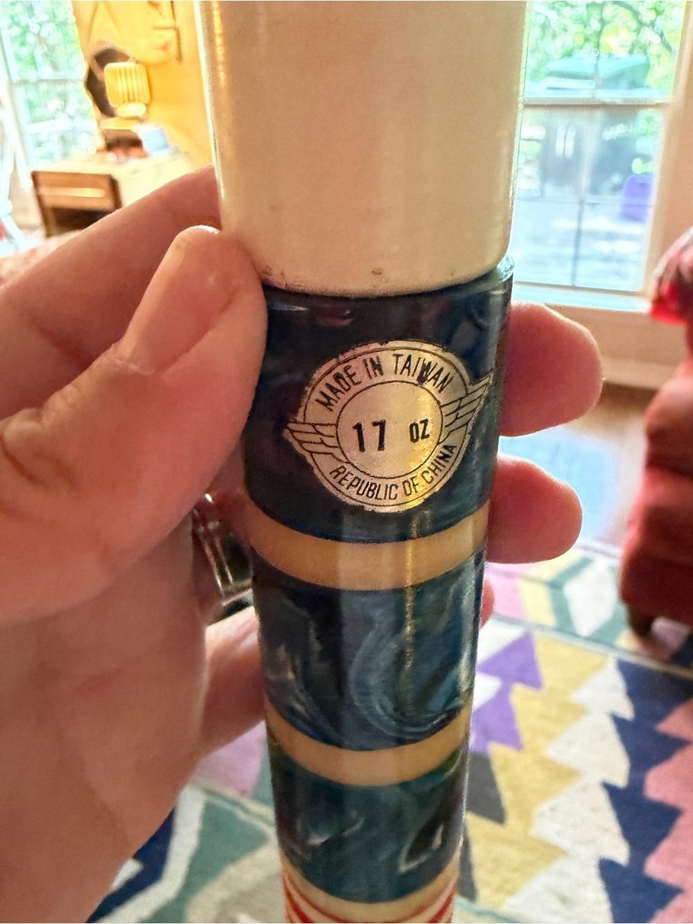 Vintage pool cue stick and carrying case 17 oz. Red white and blue. Billiards. - Picture 2 of 8